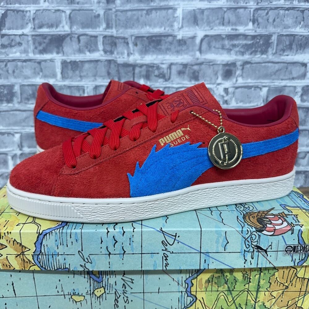 Puma Suede One Piece Red Ultra Blue Buggy 396520-01 Mens Size 12 New